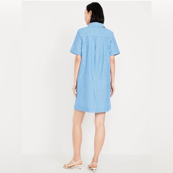 Old Navy XL Tall Striped Mini Shirt Dress NWT - Picture 2 of 6